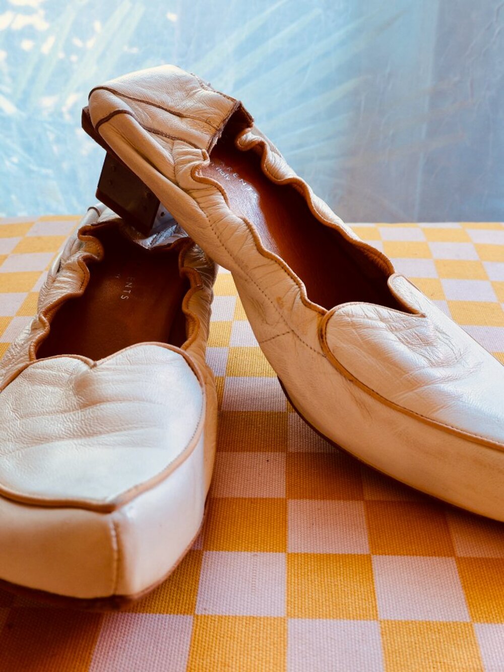 ✨ Rare Italian Leather "Trans - Parents" Heart Vamp Mules – Size 38 - Picture 6 of 13